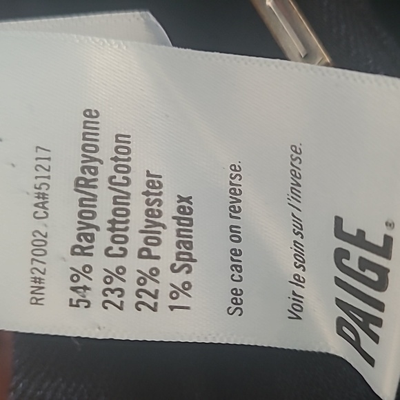 Paige Blake High-Rise Straight Leg Stunner Luxe Coating jeans Size 26 - Picture 16 of 16